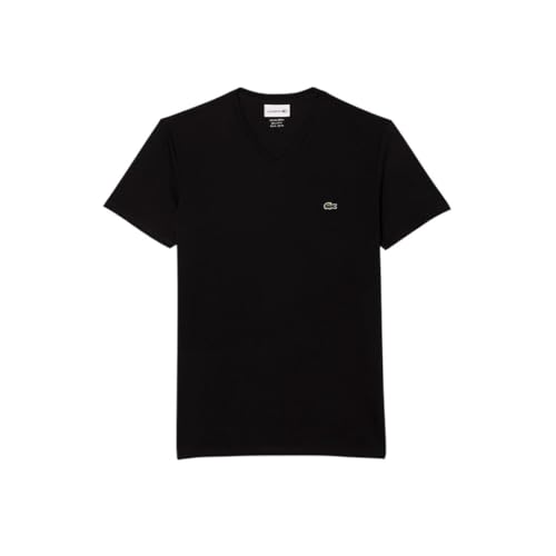 Lacoste Men's V-Neck Cotton Tee in Black - Large - Image 8