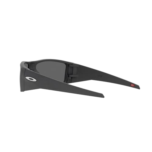 Oakley Men's OO9231 Heliostat Rectangular Sunglasses, Steel/Prizm Black - Image 5