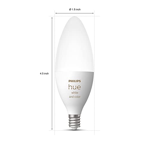 Philips Hue Smart 40W B39 Candle-Shaped LED Bulb - Color-Changing Light - Image 6