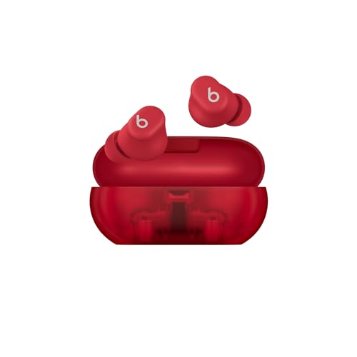 Beats Solo Buds - Transparent Red | Wireless Bluetooth Earbuds with 18-Hour Battery Life