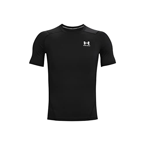 Under Armour HeatGear Compression T-Shirt - Large Black/White - Image 3