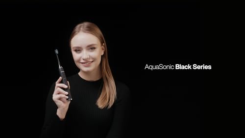 AquaSonic Black Series Electric Toothbrush with 8 Brush Heads & Travel Case - Image 8