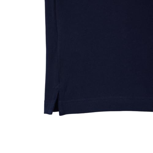 Lacoste Men's Slim Fit L12.12 Short Sleeve Pique Polo, Navy Blue, Large - Image 7