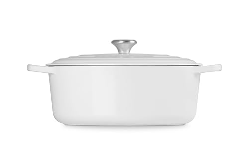 Le Creuset 8 qt. Enameled Cast Iron Oval Dutch Oven - White - Image 4