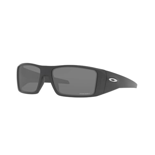 Oakley Men's OO9231 Heliostat Rectangular Sunglasses, Steel/Prizm Black