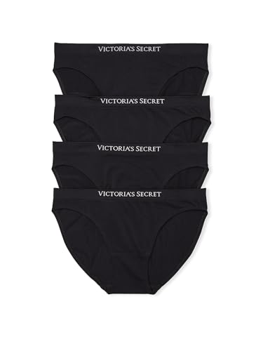 Victoria's Secret Seamless Bikini Panty Pack - 4 Pack, Black
