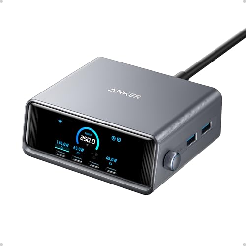Anker Prime Charger, 250W GaN USB C Charging Station