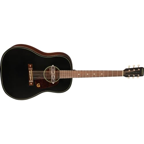 Gretsch Jim Dandy Deltoluxe Dreadnought Acoustic-electric Guitar - Black - Image 4