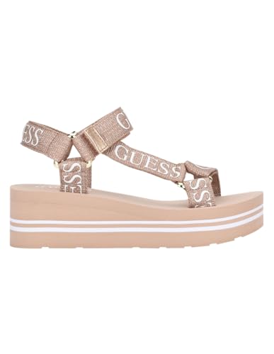 GUESS Women's AVIN Rose Gold Wedge Sandal, Size 8 - Image 2