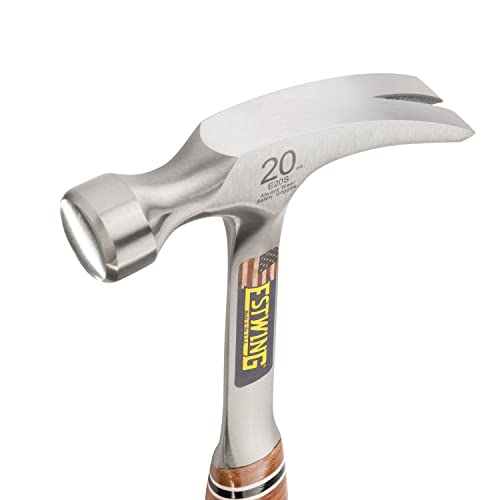 Estwing 20 oz Straight Rip Claw Hammer with Genuine Leather Grip - Image 3