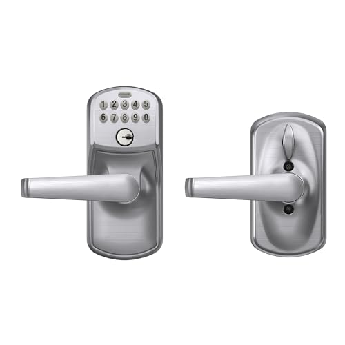 SCHLAGE Brushed Chrome Electronic Keypad Lock with Elan Lever - Image 7