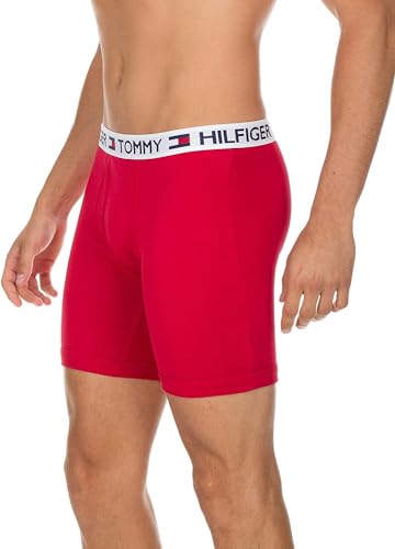 Tommy Hilfiger Men's 4 Pocket Boxer Briefs - Red/Navy/White - Image 3