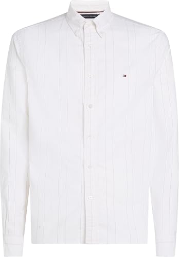 Tommy Hilfiger Men's Heritage Oxford Fine Stripe Long Sleeve Shirt
