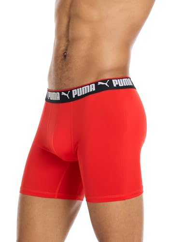PUMA Men's 5 Pack Performance Boxer Briefs - Navy/Red/Black - Image 5