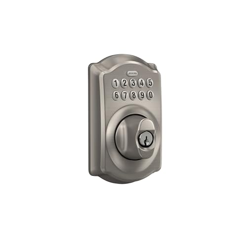 Schlage BE365 V CAM 619 Camelot Keypad Deadbolt - Satin Nickel - Image 2