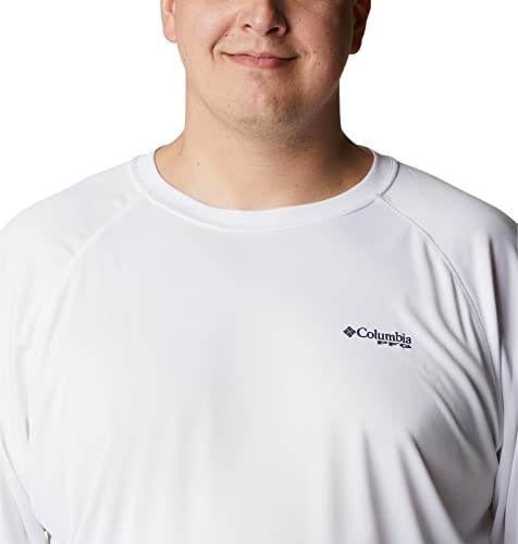 Columbia Men's Terminal Tackle Long Sleeve Fishing Shirt - White/Nightshade Logo - Image 9