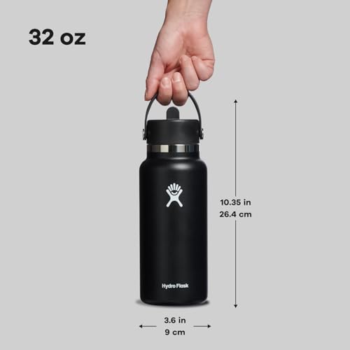 Hydro Flask Wide Flex Straw Cap 32 Oz - Black - Image 6