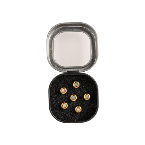 Martin Guitar LUXE Acoustic Guitar Bridge Pins Set - Gold with Pearl - Image 2