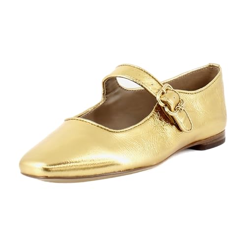 Sam Edelman Michaela Mary Jane Flat Gold - Timeless Elegance