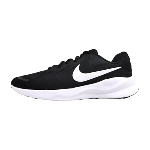 NIKE Men's Running Shoe, Black and White, Size 10.5