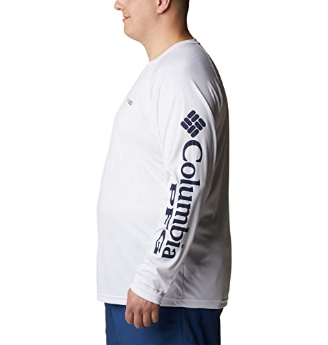 Columbia Men's Terminal Tackle Long Sleeve Fishing Shirt - White/Nightshade Logo - Image 8