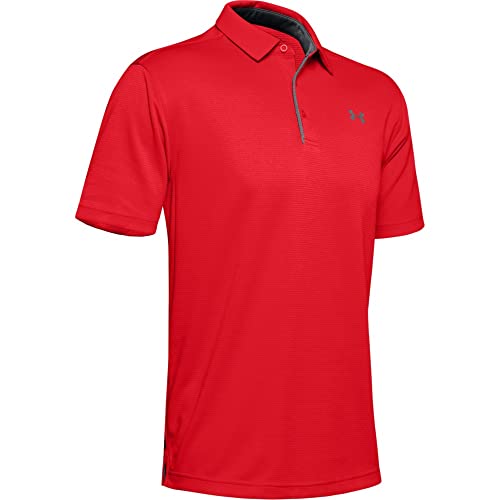 Under Armour Men's Tech Golf Polo - Red/Graphite, 3X-Large Tall - Image 5