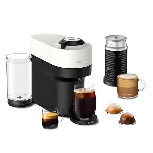 Nespresso Vertuo Pop+ Coffee Maker with Milk Frother, Coconut White
