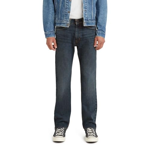 Levi's Men's 505 Regular Fit Jeans - Dark Stonewash 34W x 32L