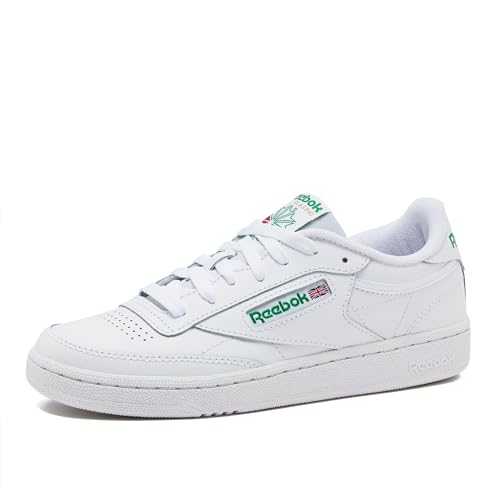 Reebok Men's Club C 85 Sneakers - White/Green, Size 11