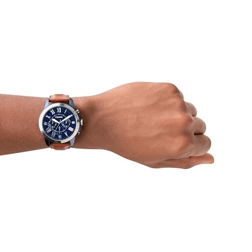 Fossil Men's Grant Chronograph Watch (Silver/Blue) - Image 4