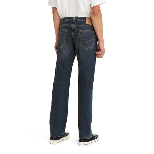 Levi's Men's 505 Regular Fit Jeans - Dark Stonewash 34W x 32L - Image 3