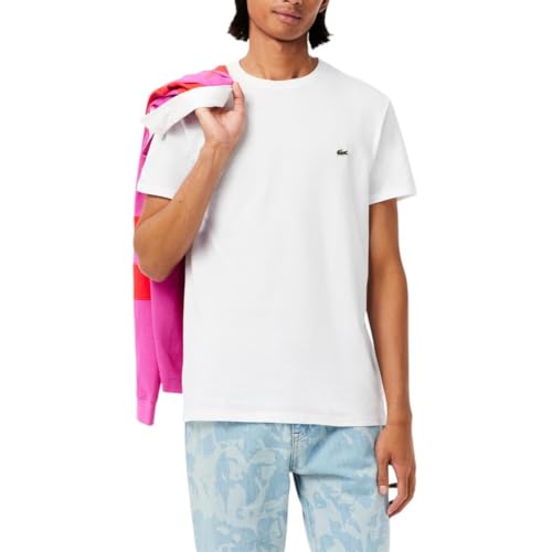Lacoste Men's Short Sleeve Pima Cotton T-Shirt - White, X-Large