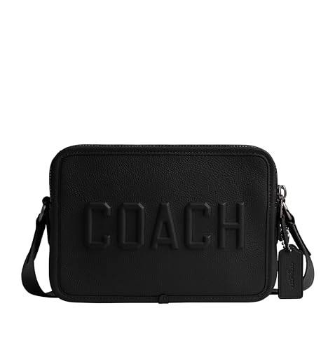 Coach Men's Charter Crossbody 24 - Elegant Black Leather