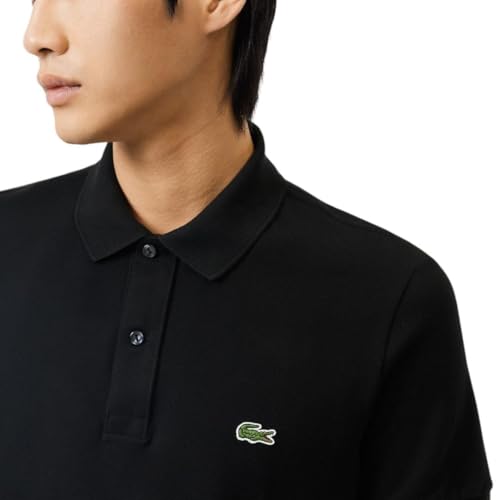 Lacoste Men's Slim Fit L12.12 Short Sleeve Pique Polo - Black, Medium - Image 2