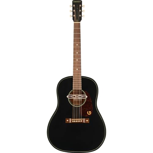 Gretsch Jim Dandy Deltoluxe Dreadnought Acoustic-electric Guitar - Black - Image 2