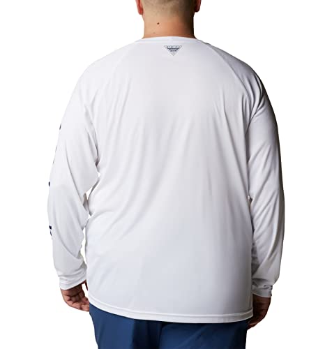 Columbia Men's Terminal Tackle Long Sleeve Fishing Shirt - White/Nightshade Logo - Image 7