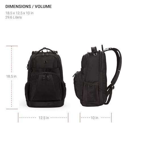 SwissGear 5698 Laptop Backpack, Black, 17-Inch - Image 5