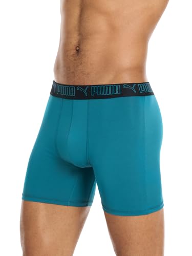 PUMA Men's 5 Pack Performance Boxer Briefs - Blue/Green/Black - Image 5