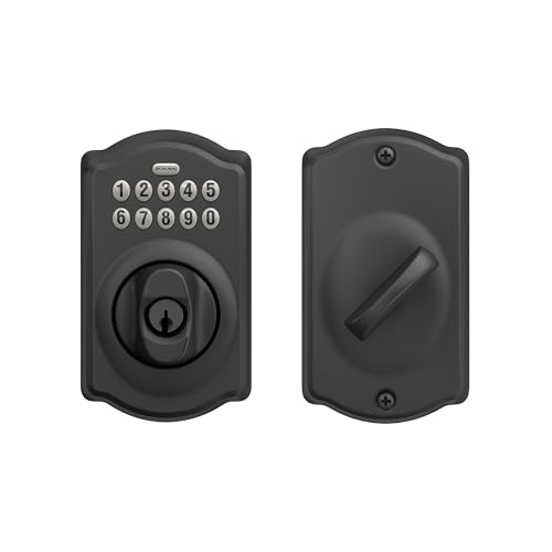 SCHLAGE BE365 CAM 622 Keypad Electronic Deadbolt, Matte Black - Image 7