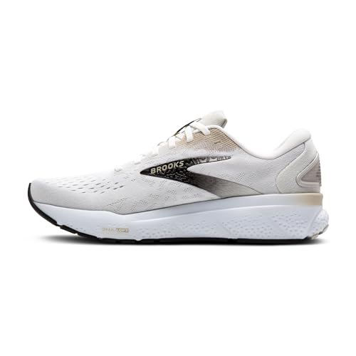 Brooks Men's Ghost 16 Neutral Running Shoe - White/Cream/Pink - Size 11.5 Medium - Image 5