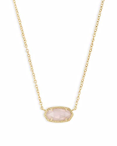 Kendra Scott Elisa Pendant Necklace - Rose Quartz & Gold-Plated