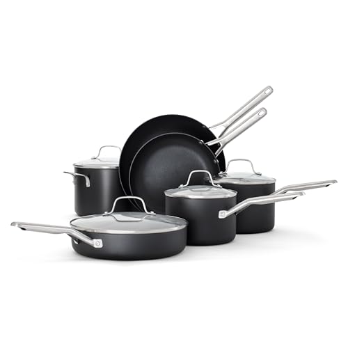 Calphalon® 10-Piece Nonstick Cookware Set - Hard-Anodized, Durable, and Versatile