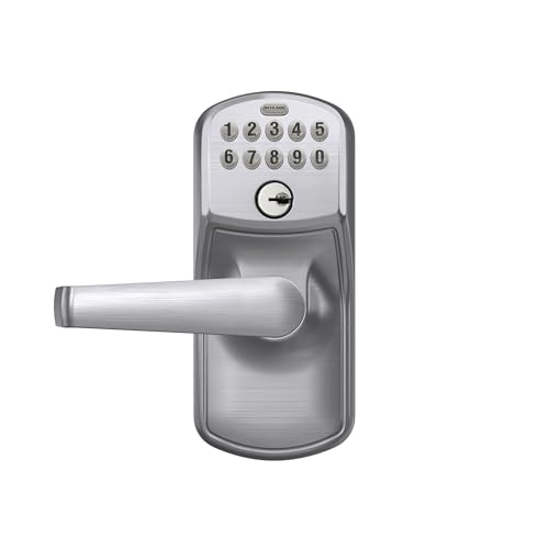 SCHLAGE Brushed Chrome Electronic Keypad Lock with Elan Lever - Image 9