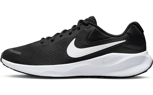 NIKE Men's Black and White Sneaker, Size 11