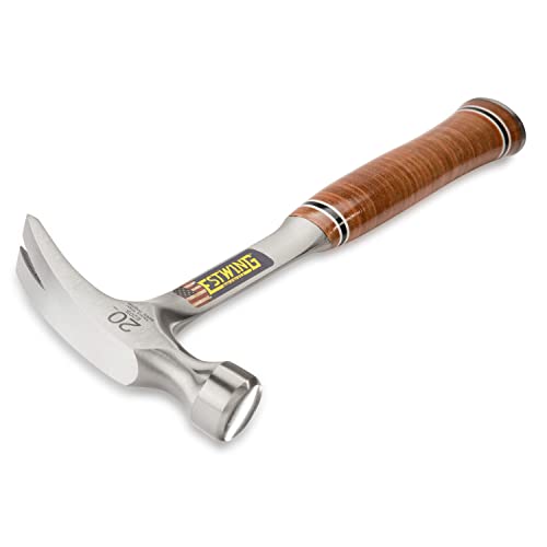 Estwing 20 oz Straight Rip Claw Hammer with Genuine Leather Grip - Image 2