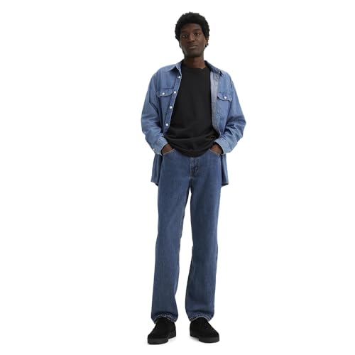 Levi's Men's 505 Regular Fit Jeans - Dark Stonewash 34W x 32L - Image 4