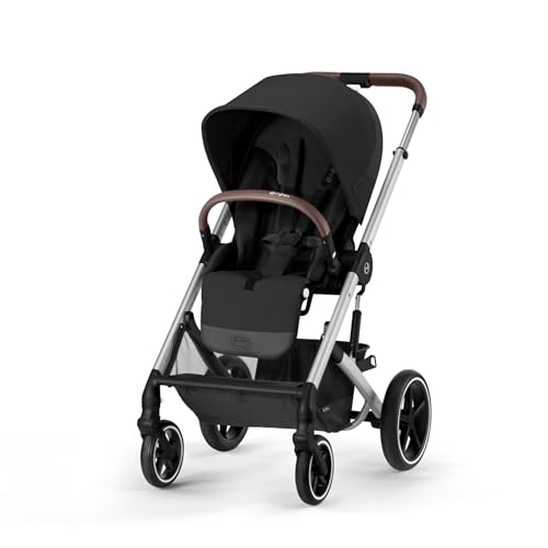 Cybex Balios S Lux Toddler and Baby Stroller - Silver Frame/Moon Black Seat