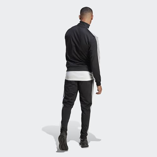 Adidas Men's Basic 3-Stripes Track Suit - Black (XL) - Image 5