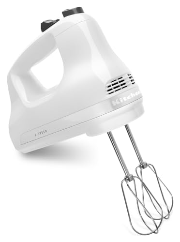 KitchenAid KHM512WH 5-Speed Ultra Power Hand Mixer, White