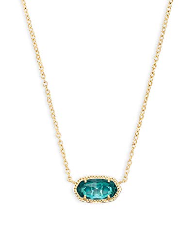 Kendra Scott Elisa Short Pendant Necklace - Dainty Gold-Plated Jewelry